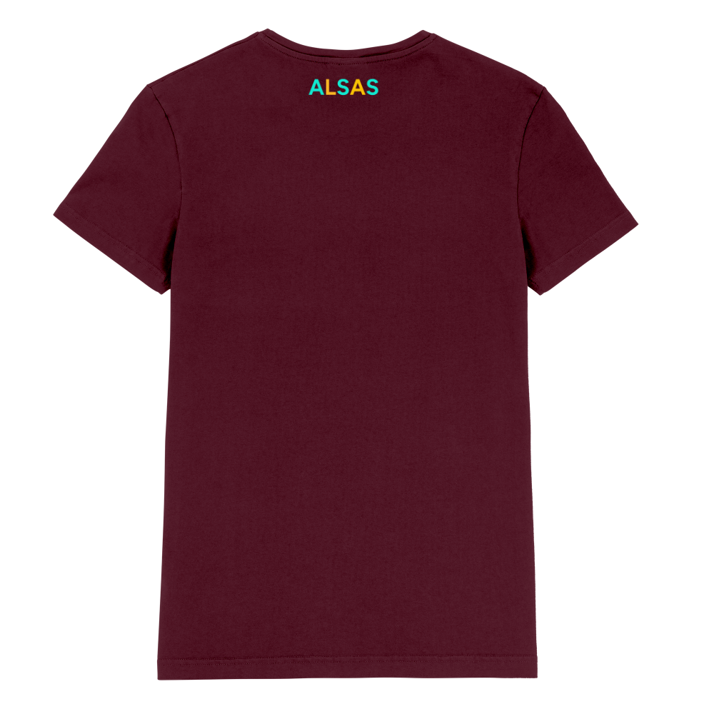 ALSAS - T-Shirt in burgundy