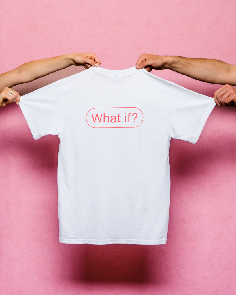 What if? T-Shirt, Weiß